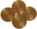 Lightnpro Handmade Beaded Placemats Set of 4 – 13 Inch Round Coffee Charger Mats | Handcrafted Artisan Table Accessories, Stylish Rustic Glam Dining Table Décor for Special Events & Gatherings by Lightnpro