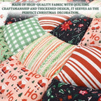 Junkin 48" Quilted Christmas Tree Skirt Colorful Patchwork Vintage - Image 3