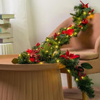 YULETIME 6 Feet Lighted Christmas Garland, Battery Powered 20 Fairy Lights - Image 2