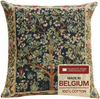 William Morris Blue Tree of Life III Tapestry Throw Pillow Cover 18 x 18 in by CCharlotteHomeFurnishings