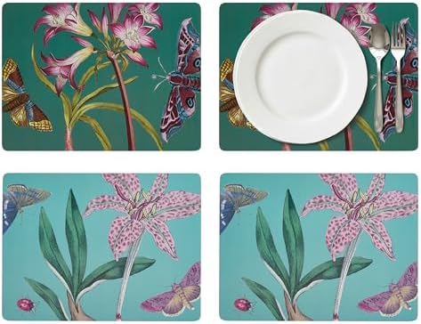 Portmeirion Botanic Garden Flora & Fauna Placemats - Set of 4, Blue by Portmeirion
