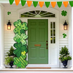 Yerliker 39 Inch St. Patrick's Day Wooden Porch Decor Wooden Shamrocks Standing Sign Decoration St. Patrick's Day Outdoor Shamrocks Clover Sign for Porch, Yard, Front Door, Garden, Patio, Outdoor - Image 3
