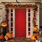 Red Solid Color Door Cover Christmas Front Door Cover Winter Holiday Front Door Banner Porch Sign for Home Party Decor Indoor Outdoor Decorations 36 x 98 Inch - Image 5