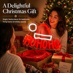HOHOHO Christmas Neon Sign LED Wall Decor with Santa Hat for Holiday Home - Image 3