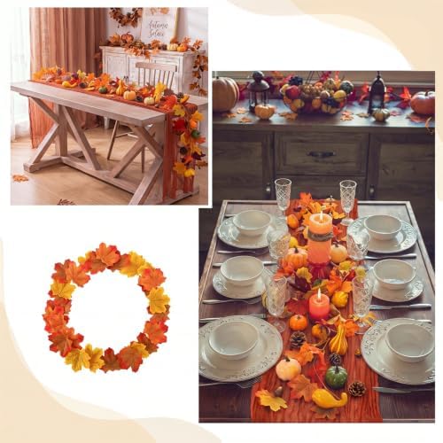 53 Pcs Fall Table Decorations Set with Runner and Garlands - Image 6
