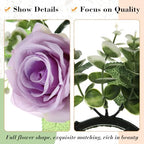 Yunlly 20 Pcs Rose Candle Rings with Candles Sets, Purple - Image 5
