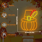 Pilgrim Hat Thanksgiving Neon Sign for Thanksgiving Hat LED Light up signs - Image 3
