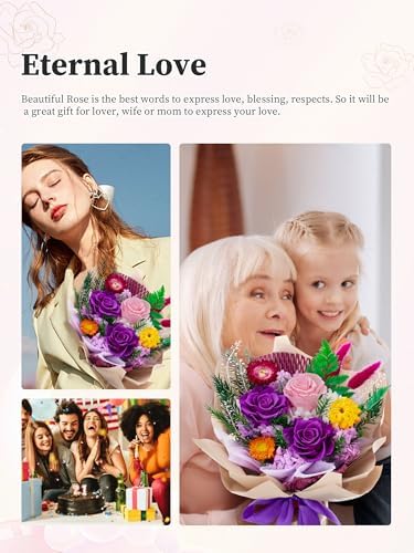 Preserved Flowers Bouquet, Forever Flowers for Delivery,Eteranl Roses - Image 4