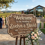 Personalized Vintage Estate Wedding Welcome Sign - Custom 3D Wood Ceremony Entrance & Reception Board for Elegant Manor, Classic Chapel or Garden Venue - Multiple Sizes - Image 2