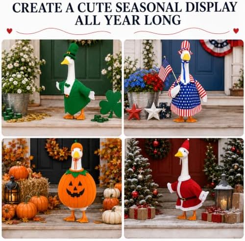 8 Pack Porch Goose Outfits, Seasonal Clothes for 23 Inch Goose Statue - Image 6