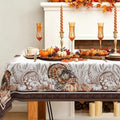 Rectangle Fall Tablecloth 60x102 Inch, Thanksgiving Autumn Harves Turkey Pumpkin Table Cloth, Waterproof Wrinkle Resistant Table Cover for Fall Decorations Decor by Unknown