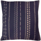 Floral Boho Decorative Throw Pillow Covers, Set of 4, 18x18 Inch Navy Blue Earth Tone Patterned Accent Pillow Covers - Image 7