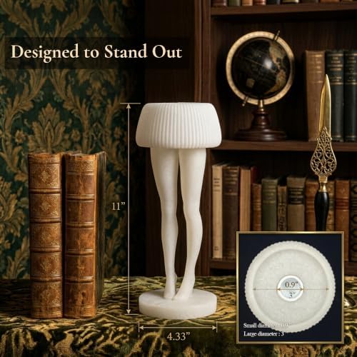 Female Legs Candle Holder for Taper, Jar & Pillar Candles, Ivory - Image 5