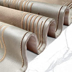 Luxury Champagne Table Runner 72 Inches Long, Modern Abstract Striped - Image 3