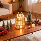 DN DECONATION Christmas Village House Decorations Lighted, House Decor - Image 4