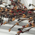 Fall Thanksgiving Pip Berry Garland – 54" Rustic Burgundy, Black & Brown by FactoryDirectCraft