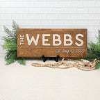 Custom Wooden Name Sign – Personalized Wedding Welcome Sign, Engagement Gifts for Couples, Housewarming Gifts, Personalized Wooden Name Sign, Hickory Hollow Designs (Simple Bold) - Image 7