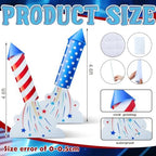 Bucherry 2 Pcs 55" x 34" Patriotic Rocket Cardboard Cutout Stand Ups Life Size Independence Day Theme Party Decoration Backdrop Photo Prop Stand Up for 250th Patriotic Day Party Decoration - Image 2