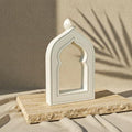 iwa concept Islamic Mihrab-Inspired Table Decor, Freestanding White Stone Decoration, Ramadan and Eid Home Decoration by iwaconcept