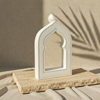 iwa concept Islamic Mihrab-Inspired Table Decor, Freestanding White Stone Decoration, Ramadan and Eid Home Decoration - Image 3