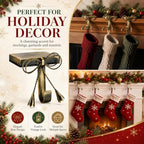 Flutesan 4 Pieces Christmas Bow Stocking Holders for Mantle Rustic Hanger - Image 6