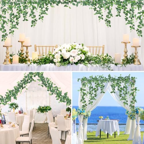 Dremisland 4 Strands Artificial Ivy Vines Fake Scindapsus Vine Garland - Image 7