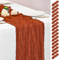 16 Pack Terracotta Table Runner 10FT Cheesecloth Table Runner Boho Gauze Table Runners Long Rustic Sheer Fabric Table Runners for Wedding Party Bridal Shower Farmhouse & Home Decor by Lumaycens