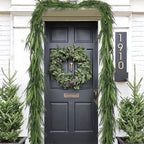 Christmas Decorations - 2pcs Christmas Garlands - 12ft(2 * 6ft) Norfolk Pine Garland Artificial Greenery Xmas Holiday Decor for Indoor Home Fireplace Mantle Table Stairs Railing Porch Door Farmhouse - Image 6