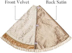 Valery Madelyn 48 Inch White Gold Christmas Tree Skirt for Tree Decorations - Image 6