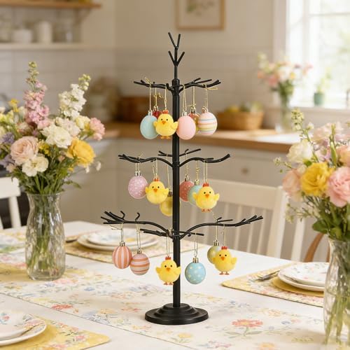 Metal Ornament Display Tree, Black Christmas Ornament Tree Display Stand - Image 3