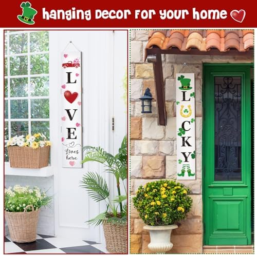 47" 2 In1 Double Side Porch Sign Wooden Sign - Image 4