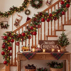 Seenelling 12 Pcs Christmas Glass Ball Ornaments 3.15 Inch, Burgundy - Image 4