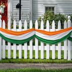 3Pack St Patrick's Day Bunting Flags 2x20 Ft Irish Green White Orange Stripe Banner Ireland Patriotic Half Fan Flag Decor Outside Garden Porch - Image 6