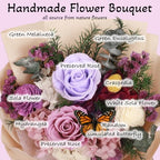 Preserved Flowers Bouquet, Purple Roses Forever Flowers for Delivery - Image 5