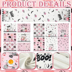 Newtay 13 Pcs Pastel Halloween Table Runner Placemats and Chair Cover Set - Image 3