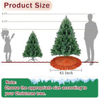 Fall Tree Skirt 45 Inch Orange Christmas Tree Skirt Ruffle - Image 4