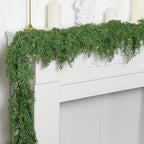 2 Pcs Christmas Norfolk Pine Garland, 6 Ft Dense Pines Realistic Touch Garland Ornaments, Greenery Artificial Pine Cypress Garlands for Christmas Holiday Mantle Fireplace Table Home Decor - Image 4