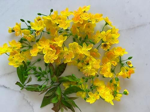 Vietnamese New Year Decorations Fake Flowers - Vietnamese Artificial Ochna Integerrima Flowers - HOA Mai Vai TET (2 Bags) - Image 2