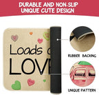 Valentines Day Kitchen Mat Set 2 Piece,Truck Colorful Hearts Kisses Hugs True Love Decorative Kitchen Rugs,Valentine's Day Low-Profile Kitchen Mats for Home Kitchen Decor 17"x48"+17"x30" - Image 7