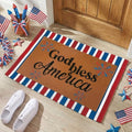 Honoson 2 Pcs 4th of July Doormat, Red White Blue Front Door Mat by Honoson