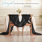 14 Pack Black Cheesecloth Table Runner 17x108 Inch Semi Sheer Boho Gauze Cheese Cloth Fabric Table Runners, for Wedding Party Baby Shower Birthday Home Decor Garden Farmhouse - Image 6