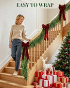 2 Pack 6 FT Norfolk Pine Garlands, Real Touch Christmas Decor - Image 5