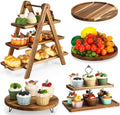 Havawish 5 Pcs Wood Dessert Display Set, Cupcake Stand Cake Tower Tray by Havawish