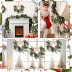 Dingion 6 Pcs 6" Cedar Christmas Mini Cabinet Wreaths for Kitchen - Image 6