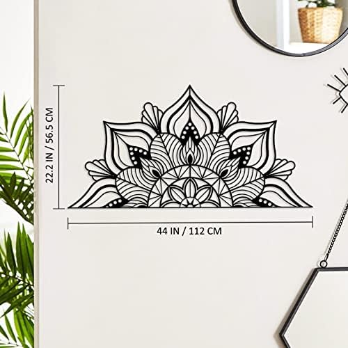 ESTART Large Metal Mandala Wall Art, Unique Lotus Flower Wall Decor - Image 2