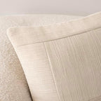 Foindtower Set of 2 Decorative Patchwork Chenille Throw Pillow Covers Textured Neutral Vintage Cushion Covers Modern Boho Accent Home Decor for Sofa Chair Couch Bed Living Room,20×20 Inch,Ivory White - Image 3