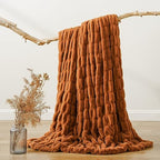 Battilo Faux Fur Throw Blanket for Couch, Fall Decor, 60"x80", Double Side - Image 2