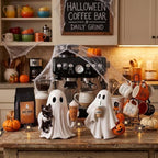 Simgoing Halloween Coffee Bar Decor Resin Ghost Figurines - Image 3