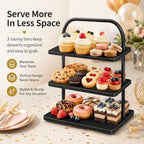 Cupcake Stand, 3 Tier Halloween Cupcake Stand for 50 Cupcakes Rustic Cupcake Display Stand Large Wood Dessert Table Display Set Cupcake Tower Tiered Tray Stand for Wedding Birthday Party - Image 2