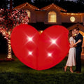 7ft Valentine's Day Inflatable Heart Decoration, Outdoor Blow Up Valentine Yard Inflatable Heart with Built-in LED Lights, Blow Up Romantic Decor for Outdoor Party Lawn Yard Garden Wedding Holiday by Unknown